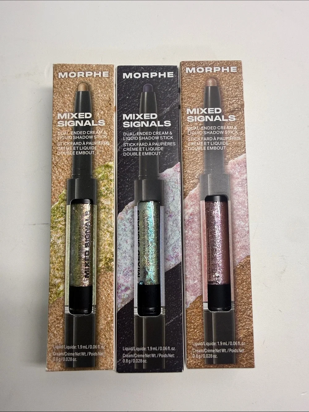 Morphe Mixed Signals Dual-Ended Cream & Liquid Shadow Stick Set of 3